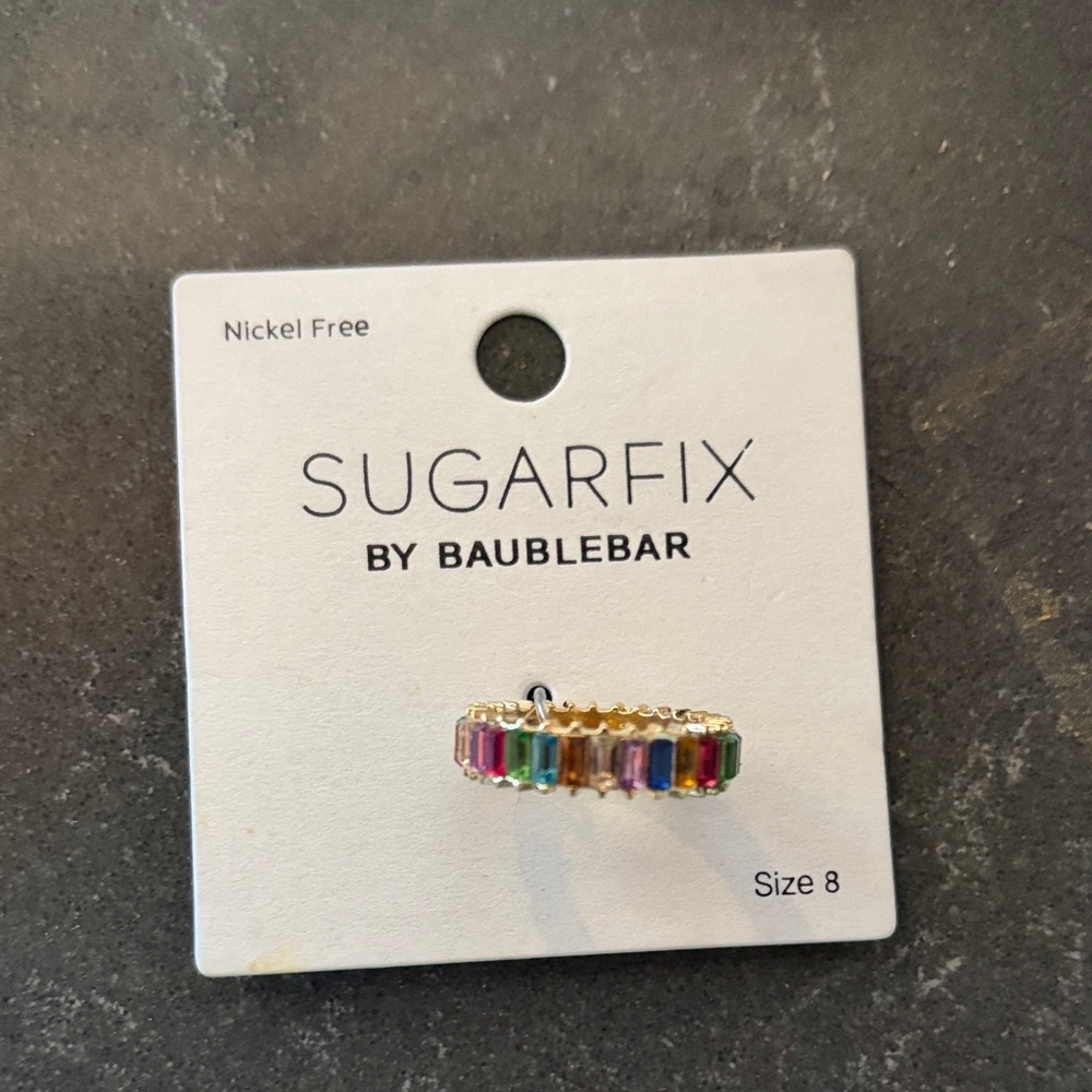 BaubleBar Sugarfix Rainbow Gem Ring